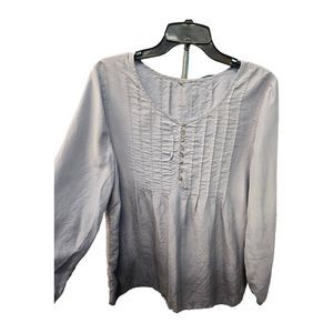 Gray Ombre Boho Blouse Size Large